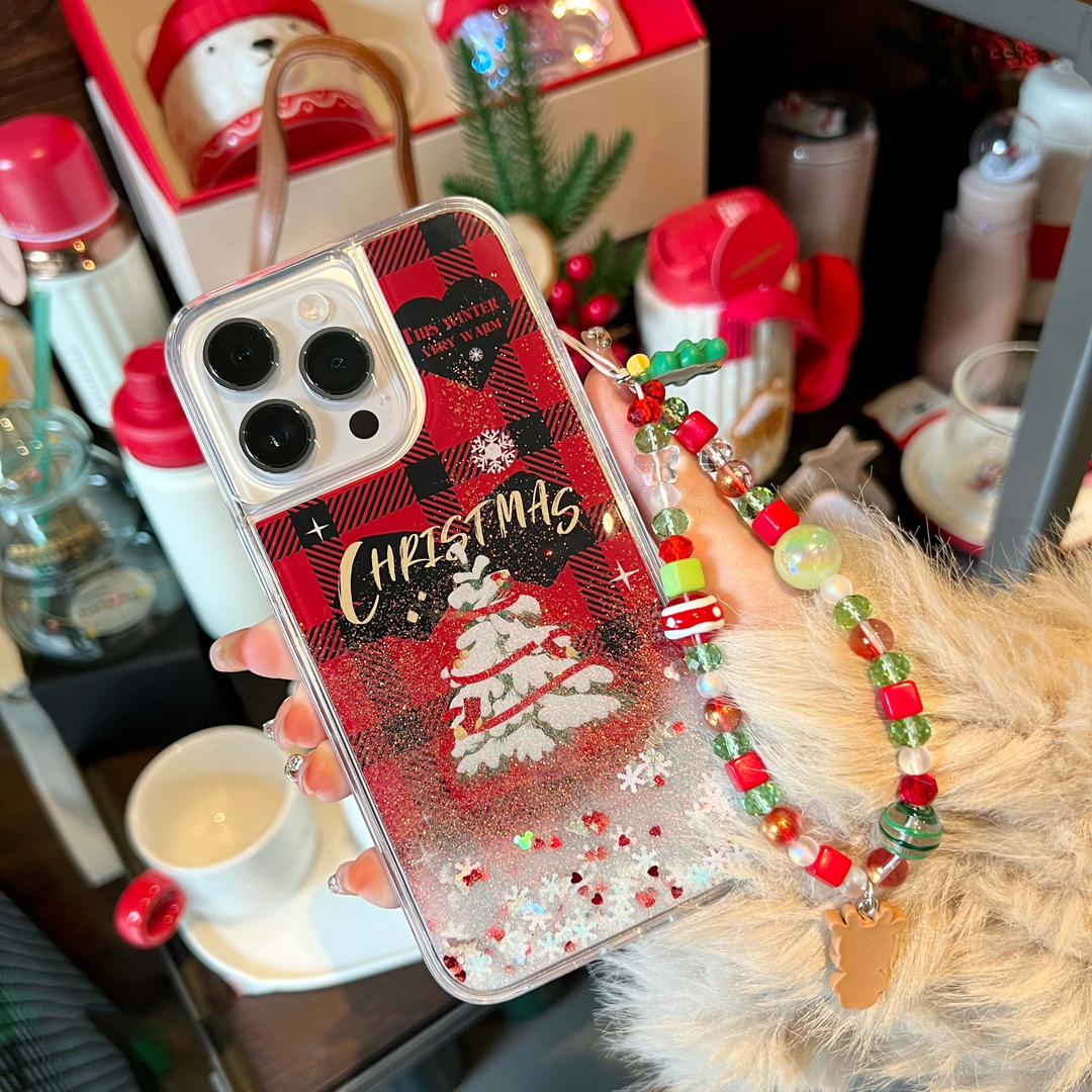 Christmas Quicksand Case Cover For iPhone