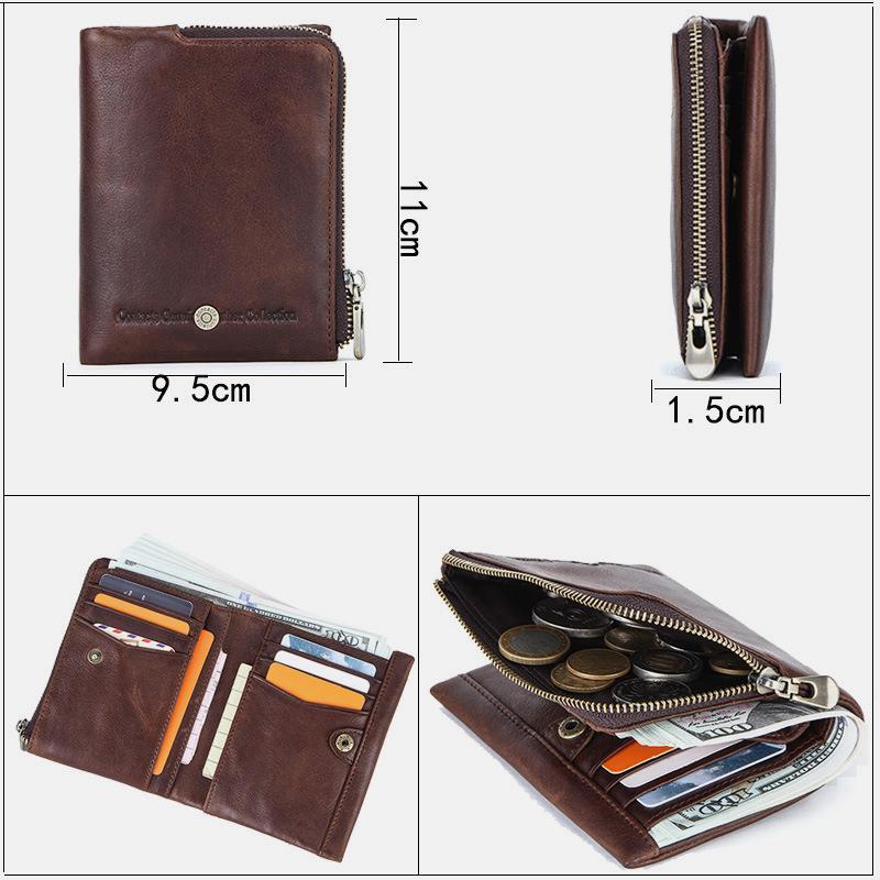 Men's RFID Blocking Genuine Leather Wallet