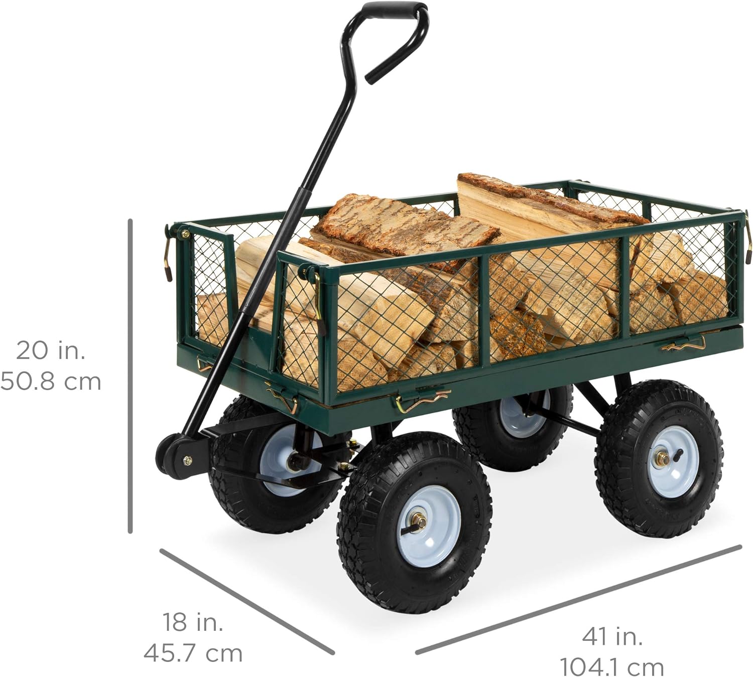 Best Choice Products Utility Garden Cart Wagon w/Heavy Duty Steel 400lb Weight Capacity