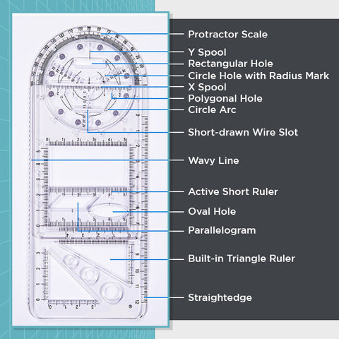 [SAVE 60% OFF TODAY ONLY] Multifunctional Geometric Rulers - Buy 3 Get 2 Free NOW!