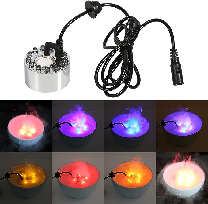 (🔥Early Holiday Sale SAVE 50% OFF)-12 LED light Ultrasonic Mist Maker Fogger-BUY 2 GET 10% OFF& FREE SHIPPING