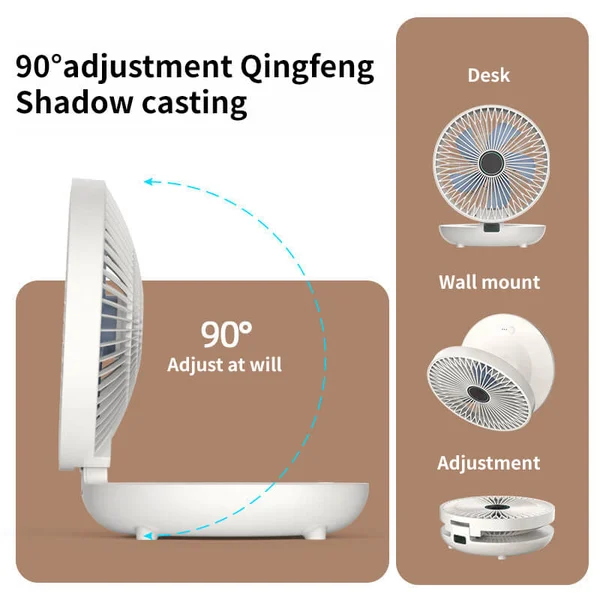 Portable wall-mounted fan