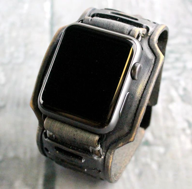 Leather Apple Watch Cuff Band