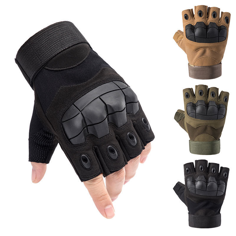 TOTO™ Outdoor Sports Tactical Rubber Knuckle Gloves for Men