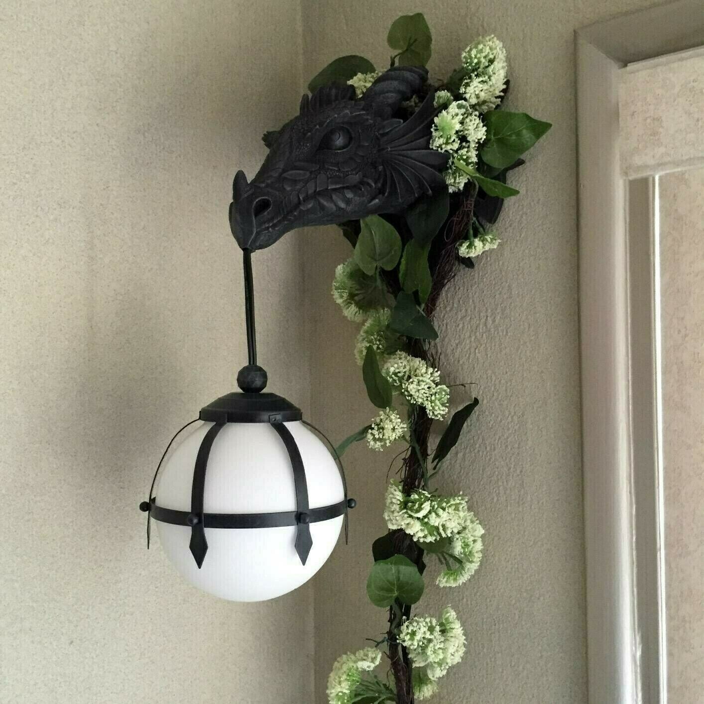 Gothic Marshgate Castle Dragon Sculptural Electric Wall Sconce(BUY 2 GET FREE SHIPPING)