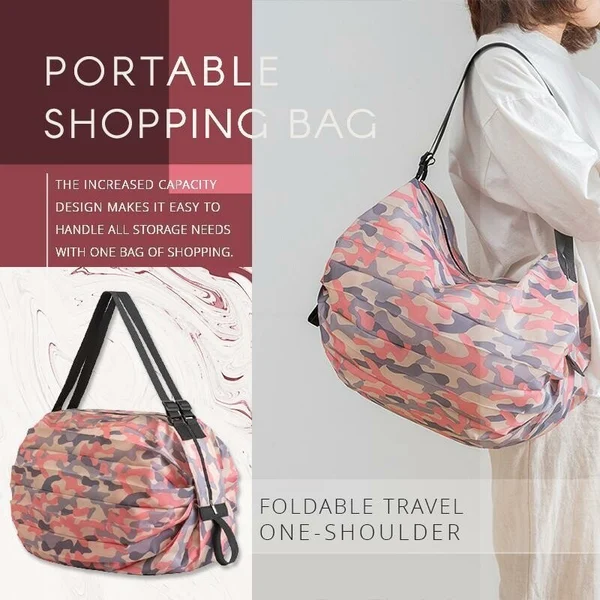 (🔥Last Day Promotion-SAVE 50% OFF) --Foldable Travel Portable Shopping Bag(Random Color Giveaway)-BUY 3 GET 2 FREE & FREE SHIPPING