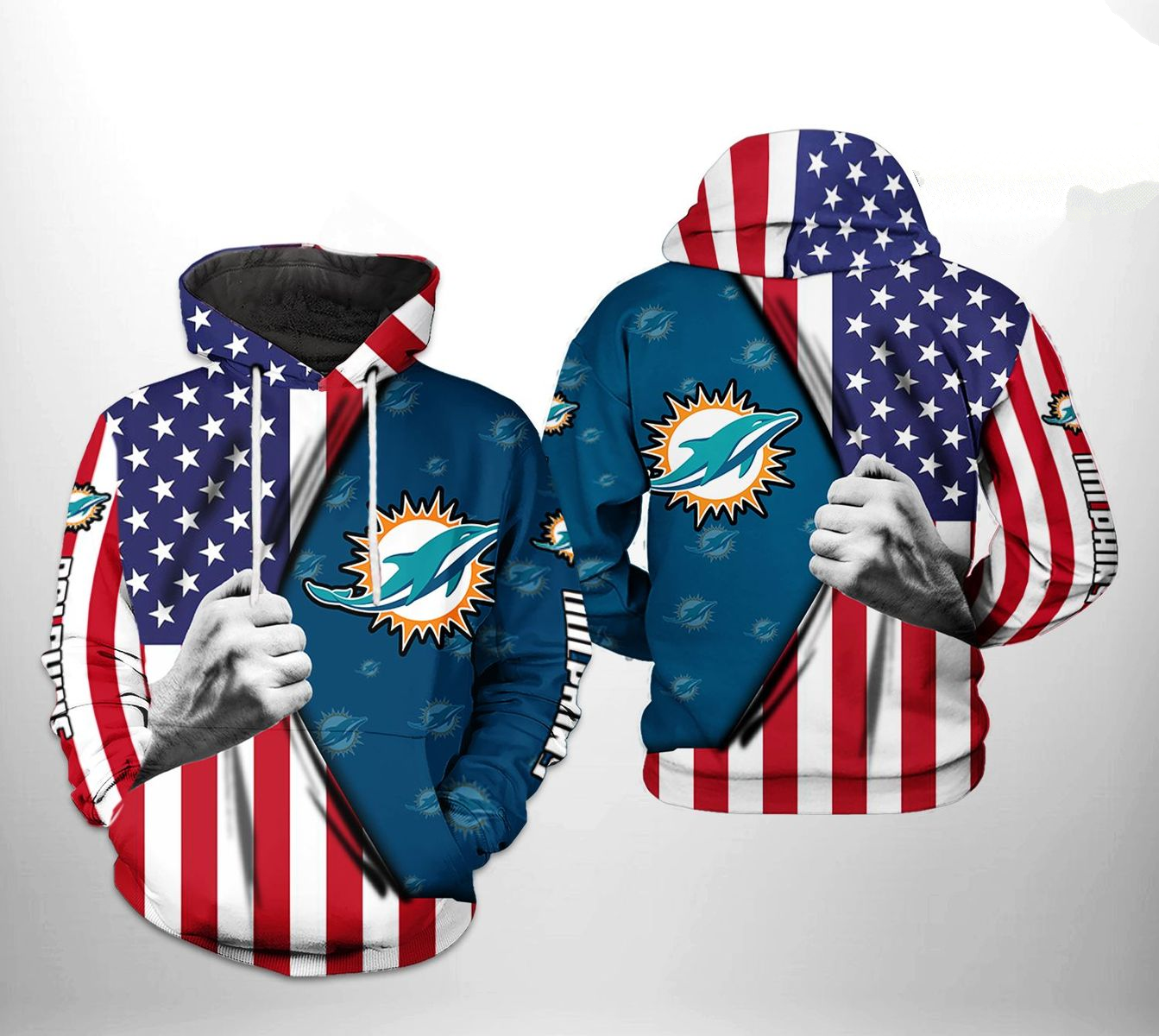 MIAMI DOLPHINS 3D HOODIE SKULL107