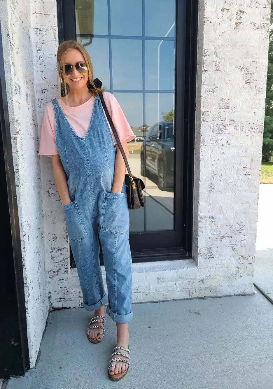 Denim Jumpsuit With Pockets - (Buy 2 Vip Shipping)