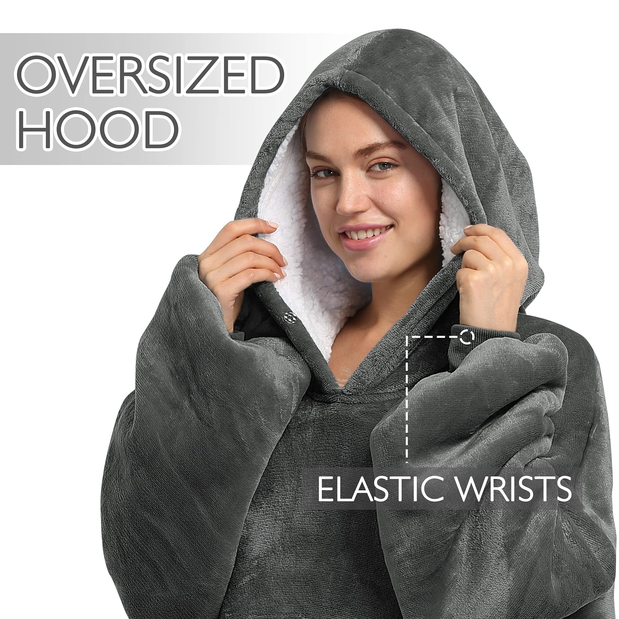 Snowman Oversized Microfiber & Sherpa Wearable Blanket Suitable for men&women