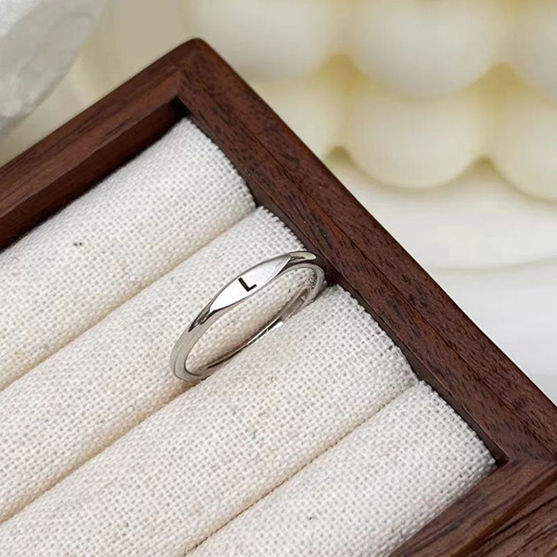 Last Day Buy 1 Get 1 Free(Add 2 To The Cart)Silver Initial Signet Ring