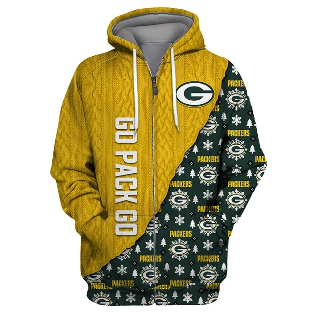 GREEN BAY PACKERS 3D CHRISTMAS HOODIE ABC03