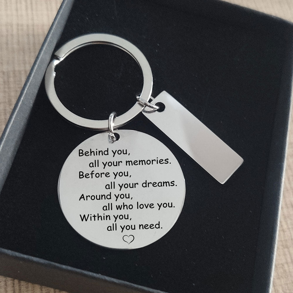 Within You All You Need Keychain With Custom Tag
