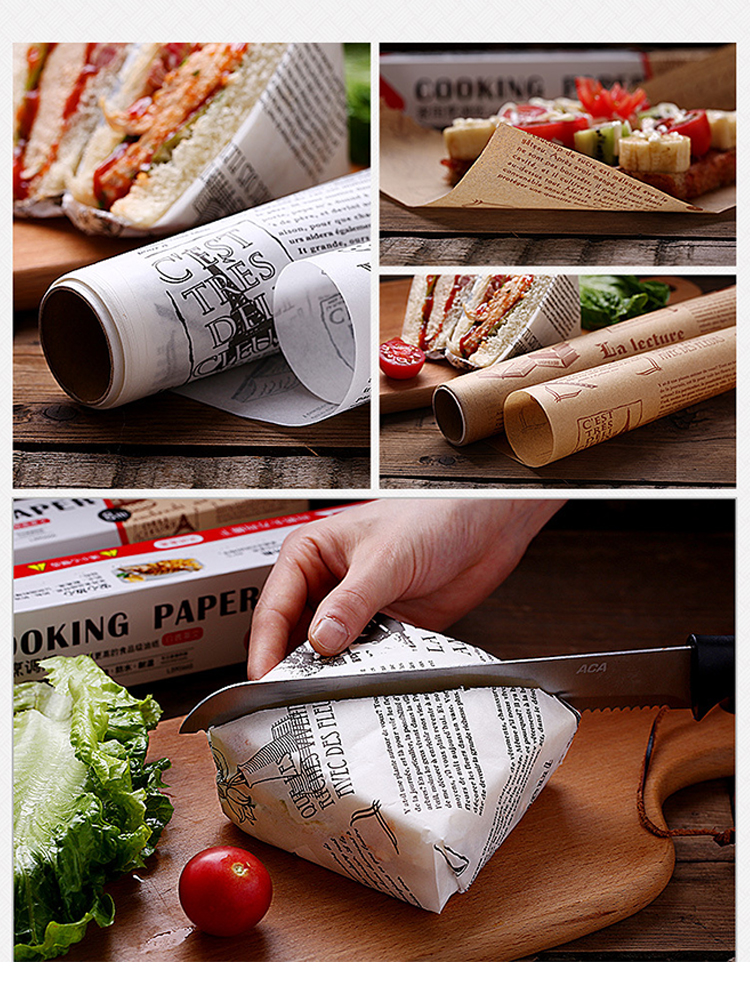 High temperature resistant, waterproof and greaseproof baking paper