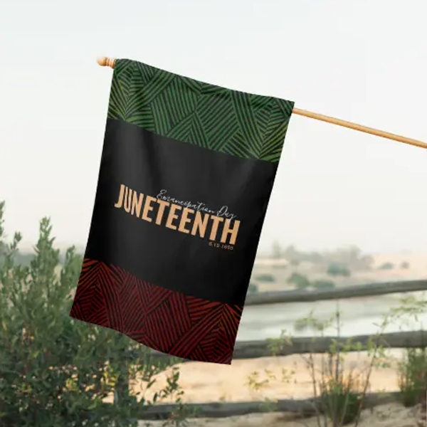 Red Green Emancipation Day June 19 JUNETEENTH House Flag