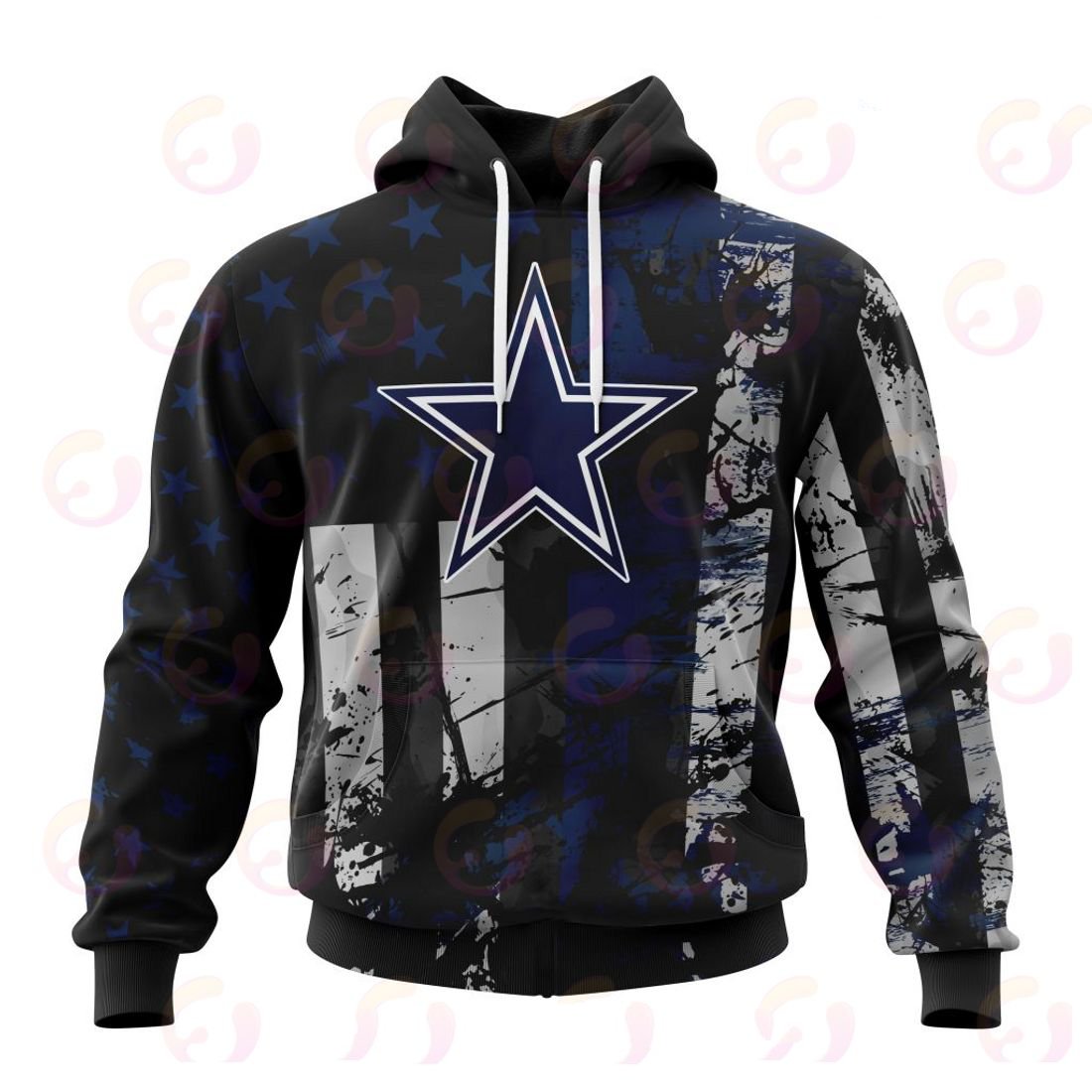 DALLAS COWBOYS 3D HOODIE JERSEY FOR AMERICA