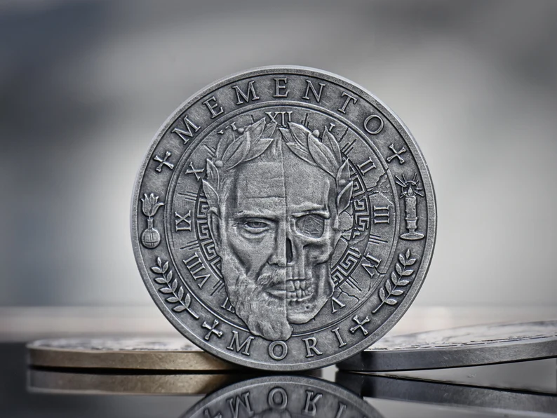 Memento Mori Coin | Everyday Carry Skull Medallion