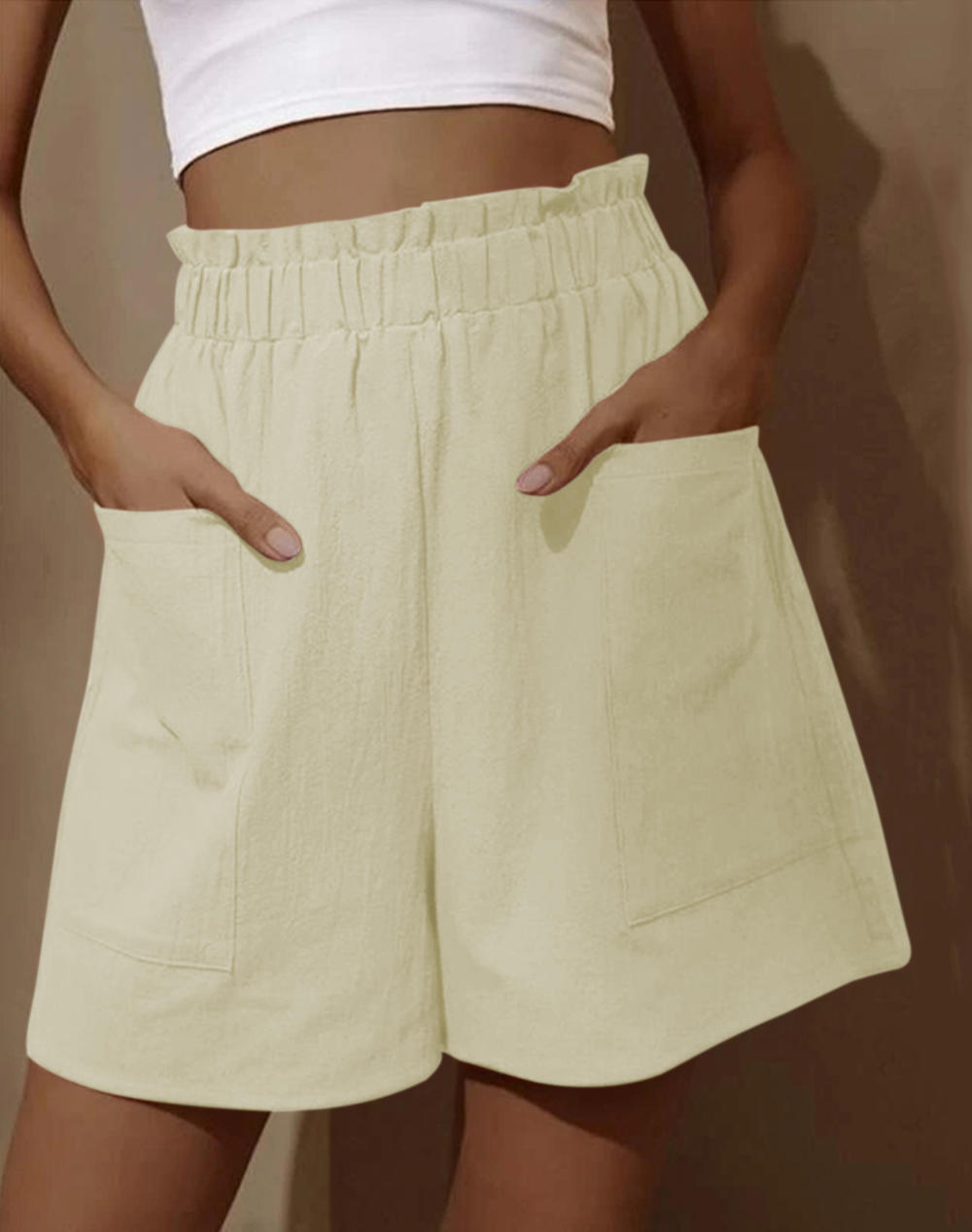 Women's Summer High Waist Wide Leg Casual Shorts - Buy 2 free shipping
