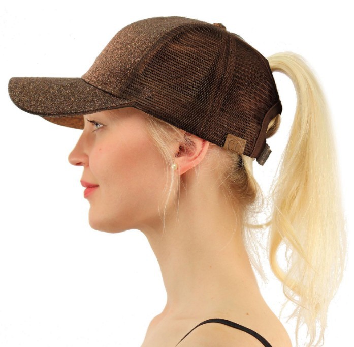 (FLASH SALE-50% OFF TODAY) Glitter Ponytail Baseball Cap-Buy 3 Free Shipping