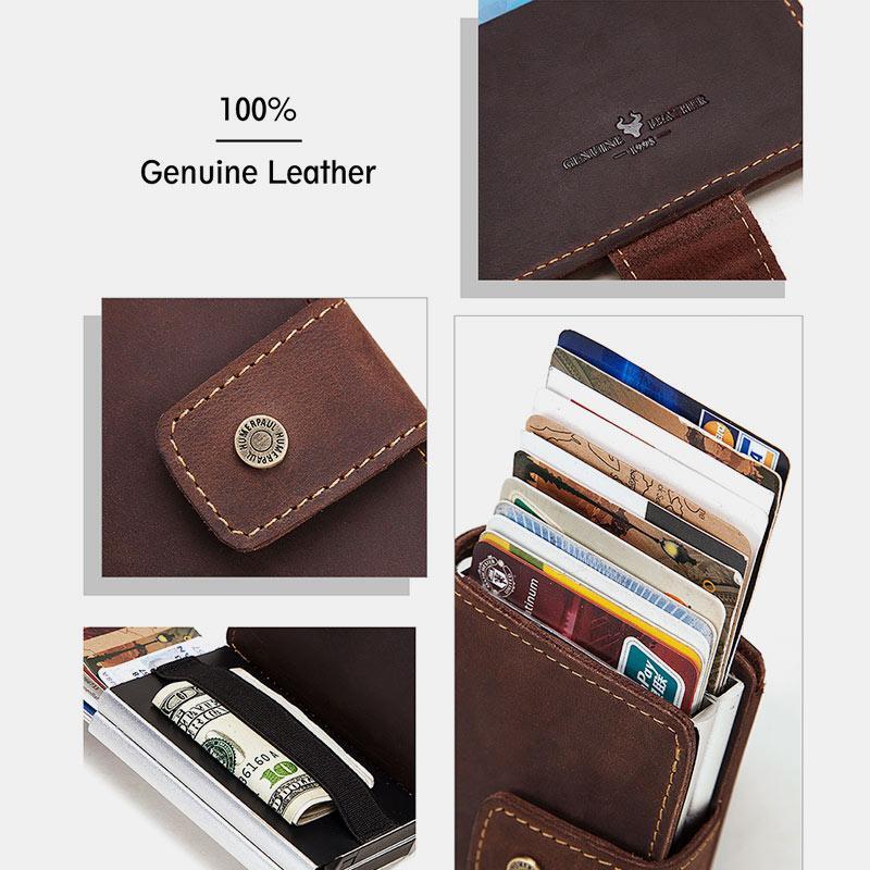 RFID Anti-Theft Multifunctional Genuine Leather Wallet