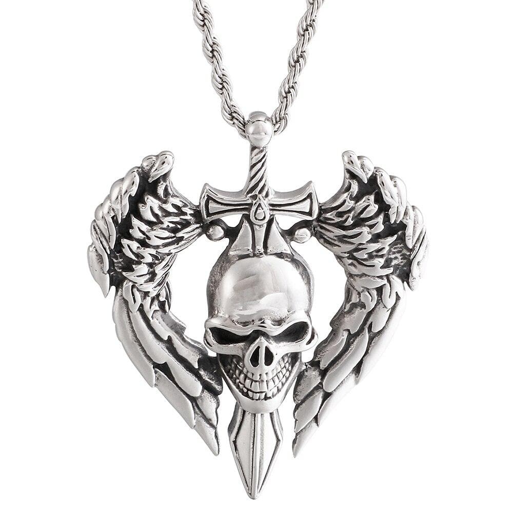 SKULL WING  -NECKLACE PENDANT
