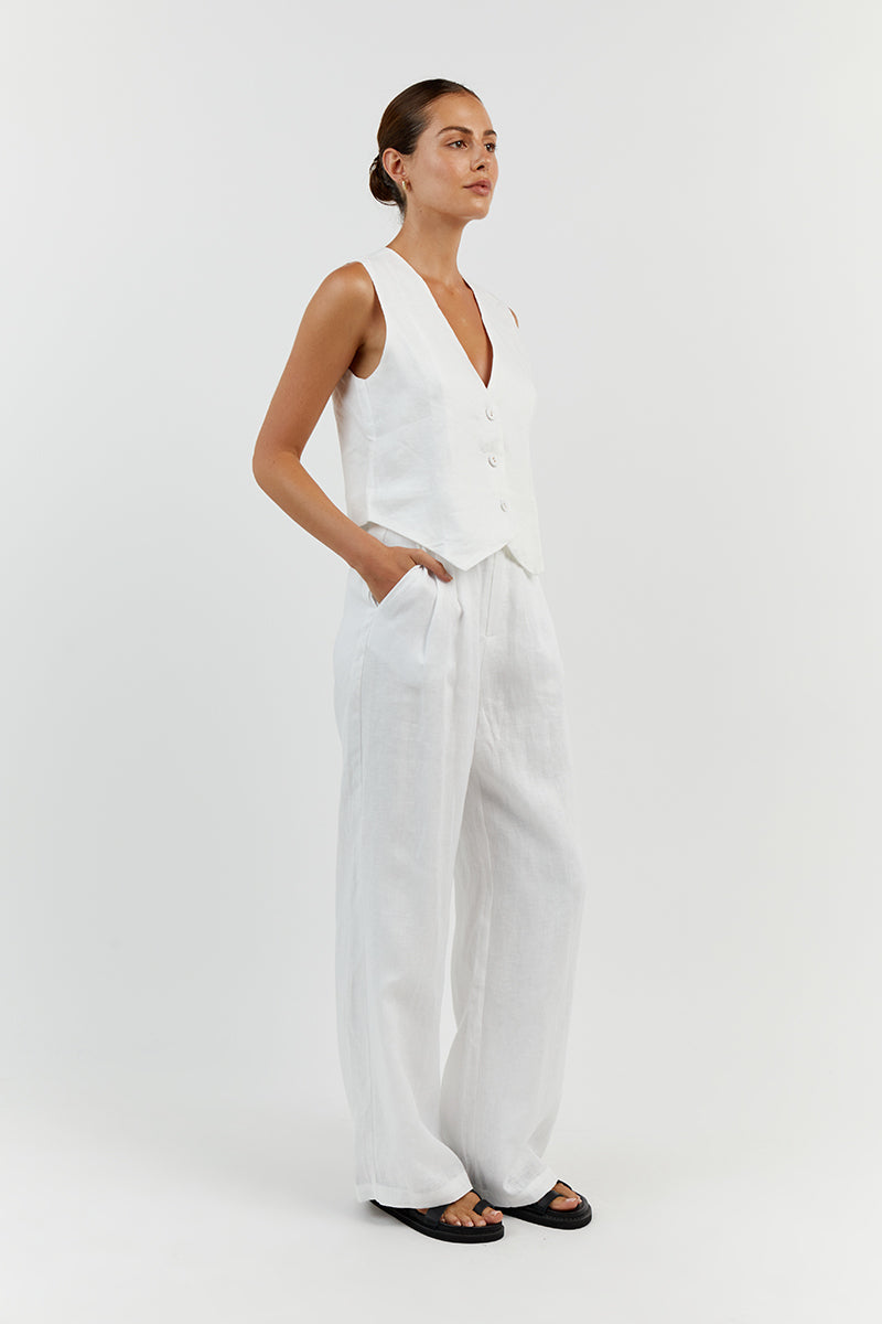 Sleeveless Linen Vest Pant Set(Buy 2 Free Shipping)