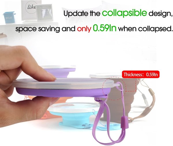 (Last Day Flash Sale-50% OFF) Silicone Collapsible Travel Cup-BUY 4 FREE SHIPPING