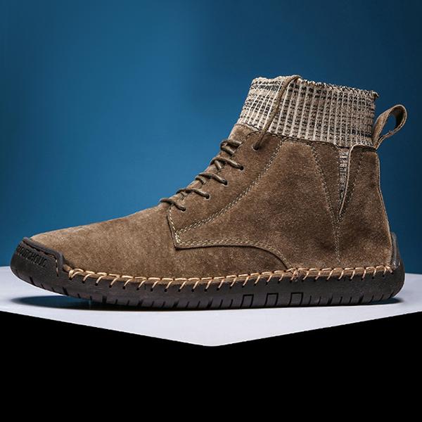 Chicinskates Men's Casual Suede Lace-Up Ankle Boots