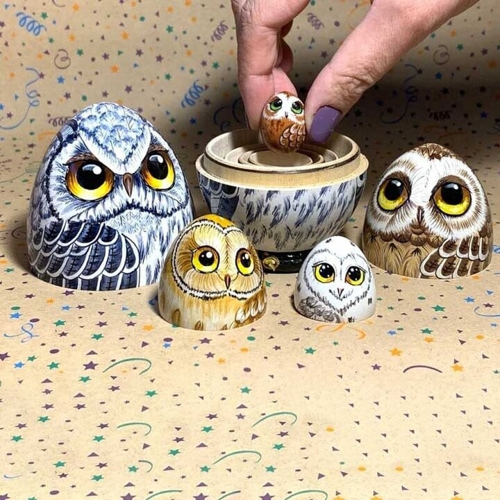 🎁 FINAL SALE-45% OFF🎁New Owl Nesting Egg/Easter Gift