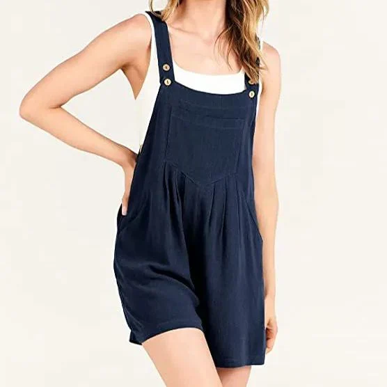 🔥2023 Summer Hot Sale--Casual Adjustable Strap Loose Bib Rompers(🔥BUY 2 FREE SHIPPING)