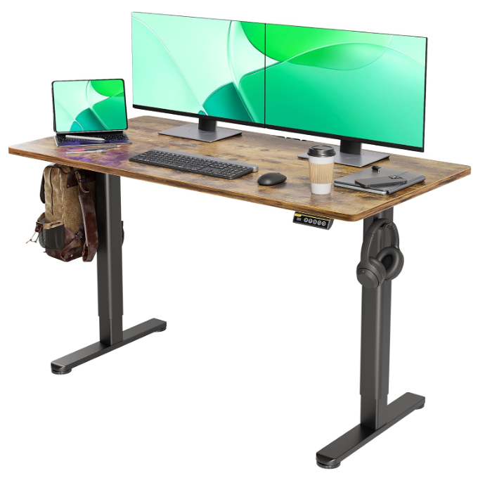 Claiks Electric Standing Desk Adjustable Height Stand up Desk 48 x 24 Inches