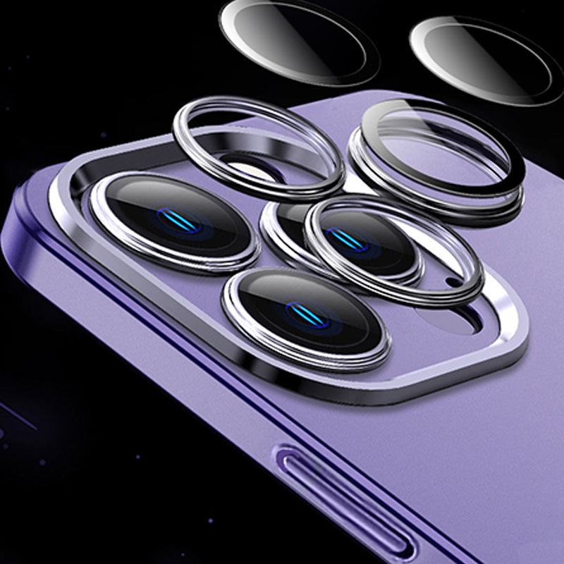 Ultra-thin Matte with Lens Protector Case Cover for iPhone