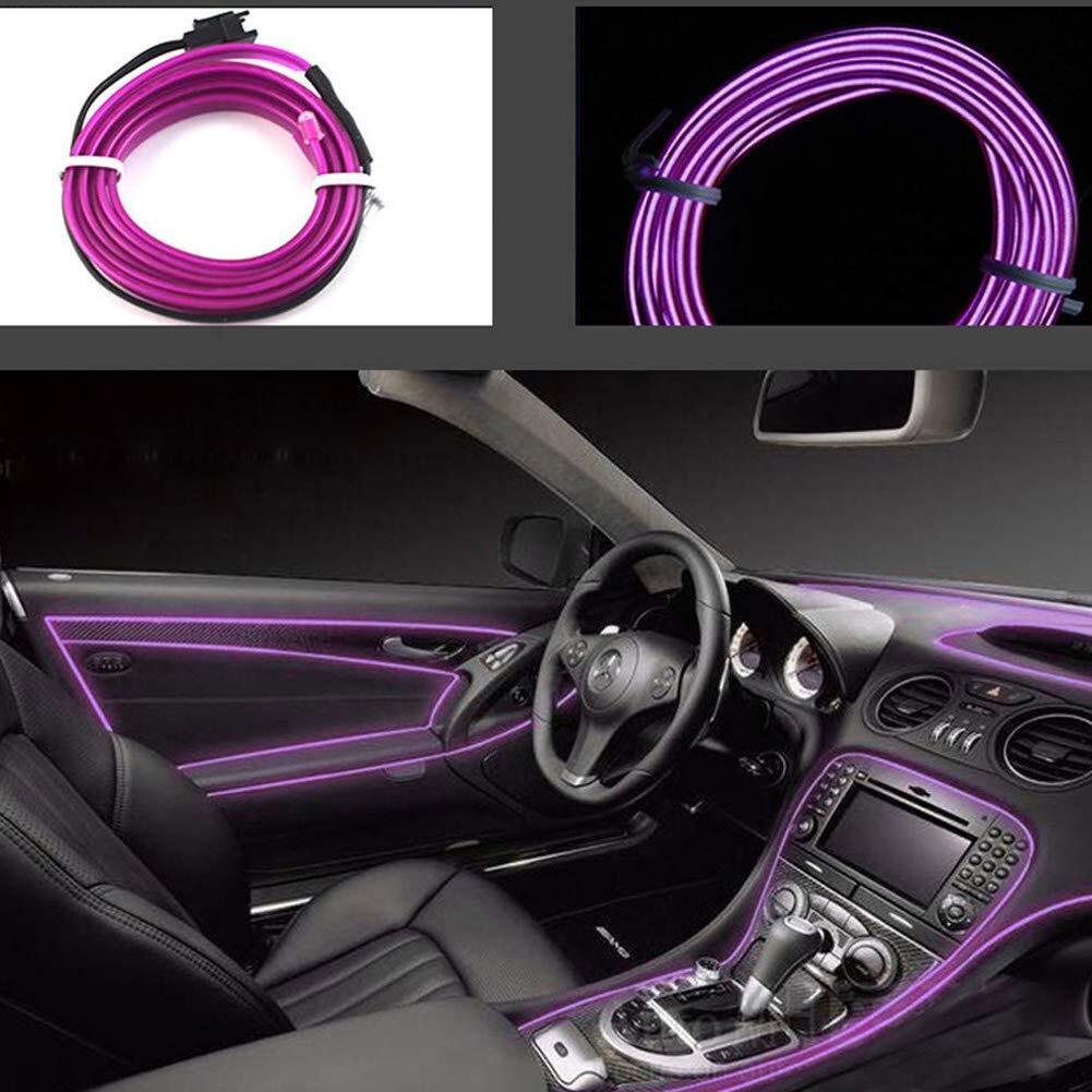 M.beise Neon Light El Wire for Automotive Car Interior Decoration with 6mm Sewing Edge