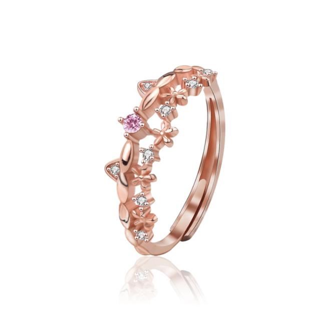 Pink gemstone ring