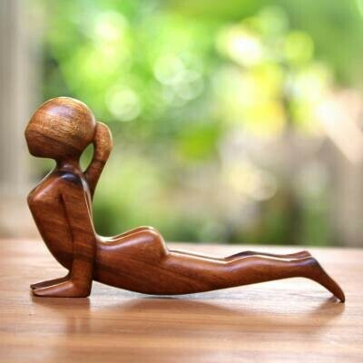 Yoga pose wood carving | Wood sculpture | Gifts for gymnastics lovers