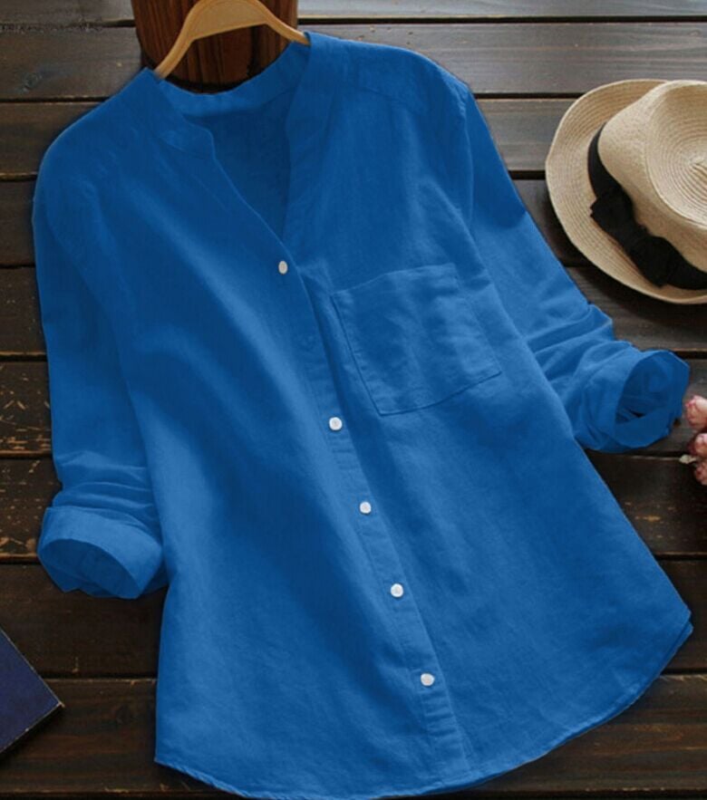 Linen Cotton Casual Loose Shirt-Buy 3 Free Shipping