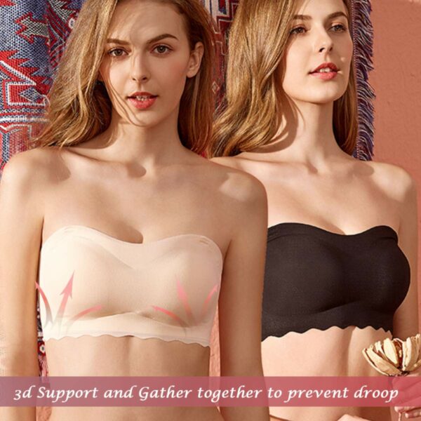 Women Push up Bandeau Bra Convertible Strapless Bras No Wire Lift Up Bra (BUY ONE GET ONE FREE)