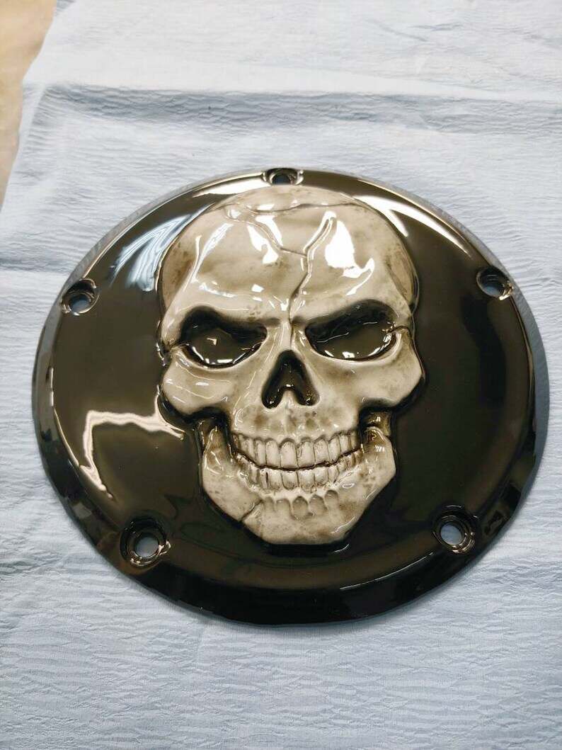 Harley Davidson 3D skull Harley Derby Clutch Cover