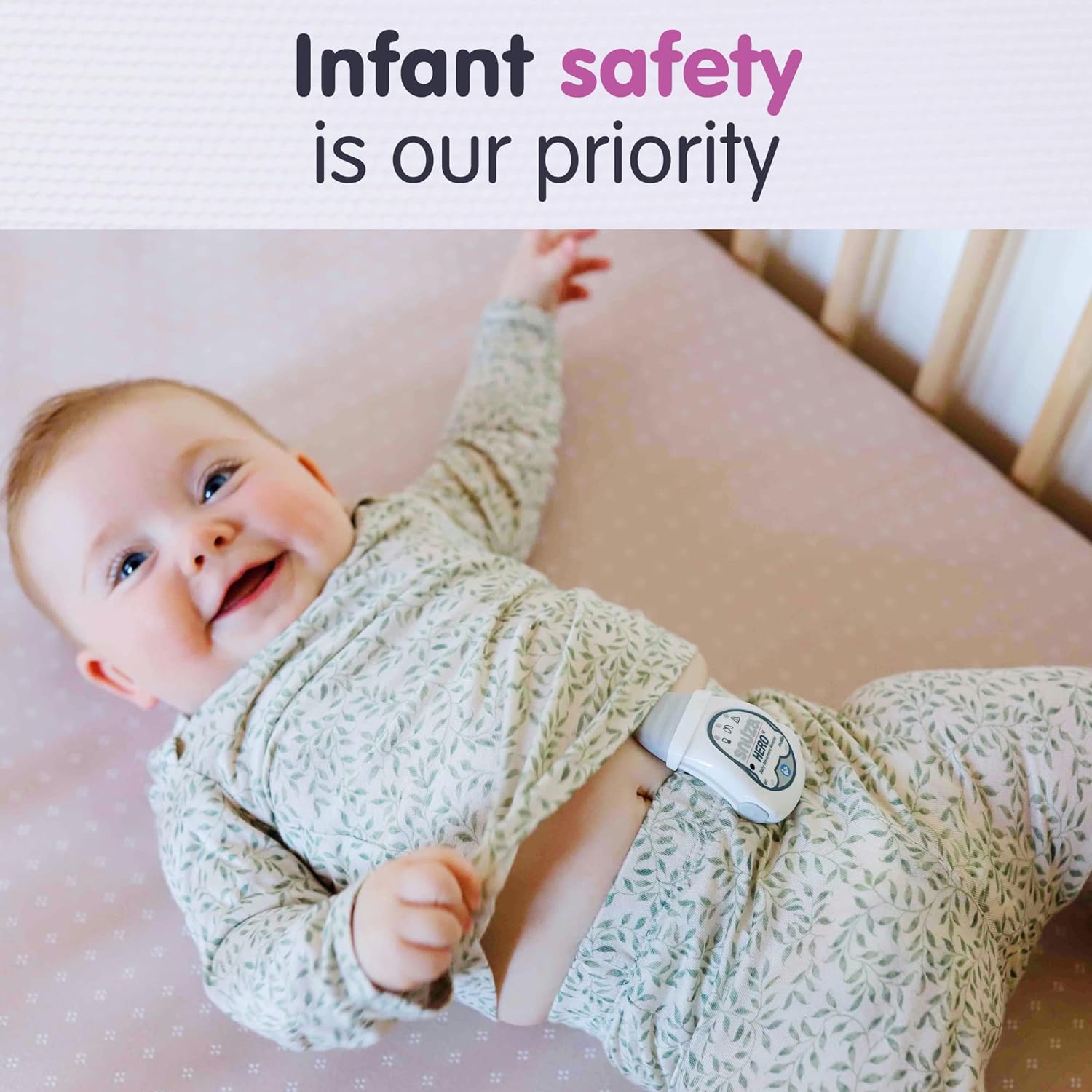 SNUZA Portable Wearable Baby Abdominal Movement Monitor with Vibration and Alarm