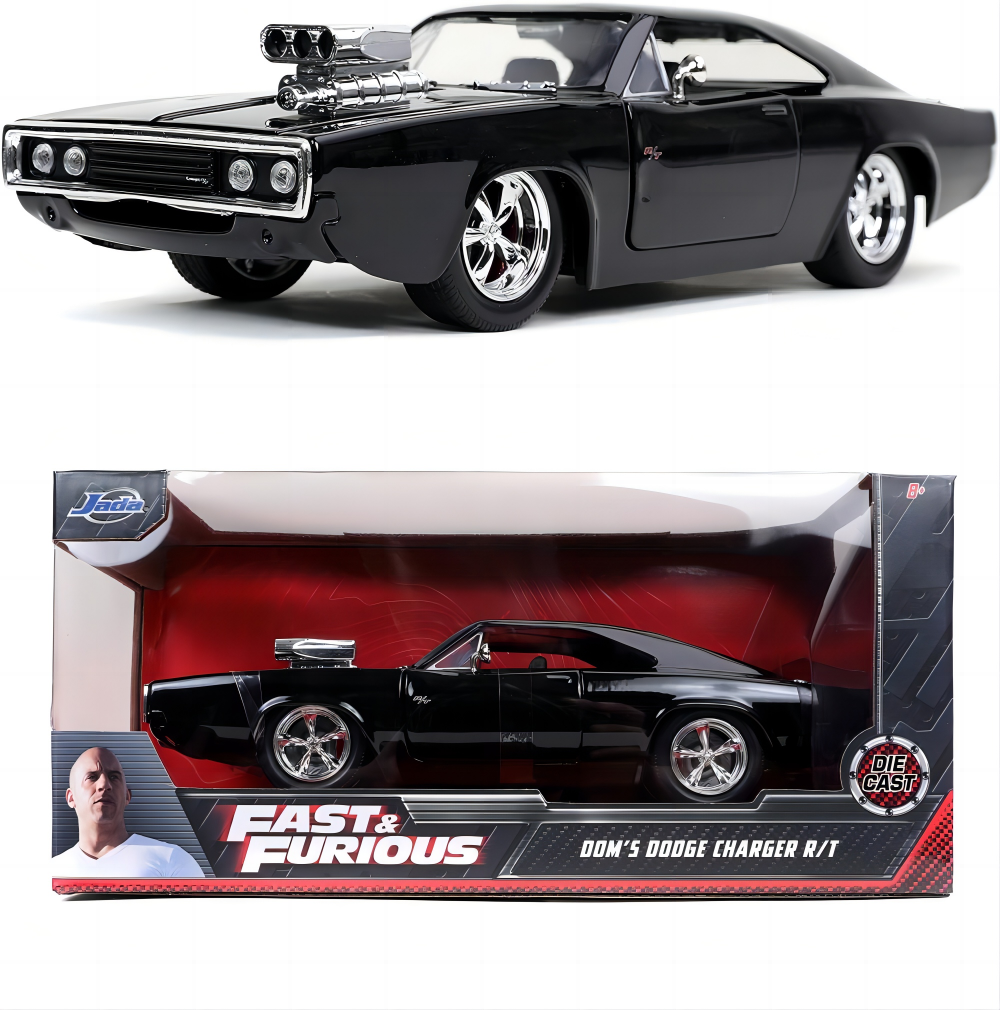 [Last day flash sale💥60% OFF] 1:24 Scale Die-Cast Vehicle - Dom's 1970 Dodge Charger R/T Metal Model Car
