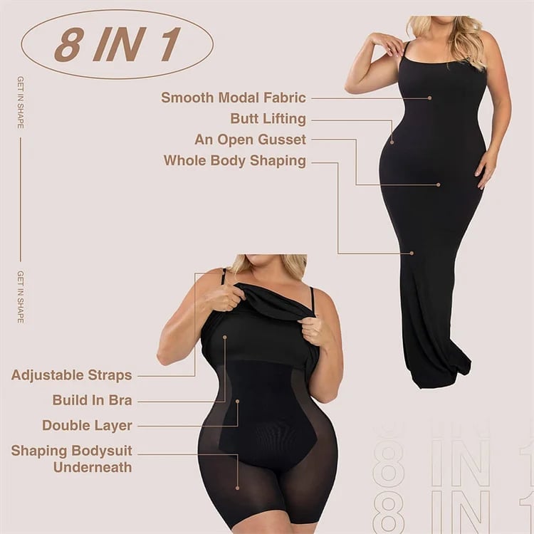 🔥Hot Sale🔥2023 New 8-1 Built-In shapewear Soft Lounge Dress