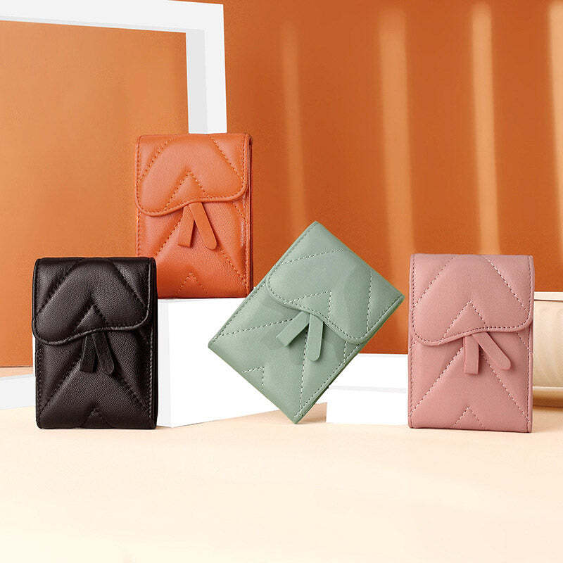 Cute Multi-Slot Embroidery Card Holder