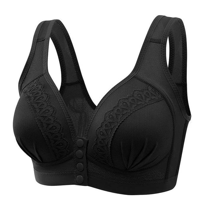 🎄Last day 75%OFF-2022 Front Button Breathable Skin-Friendly Cotton Bra