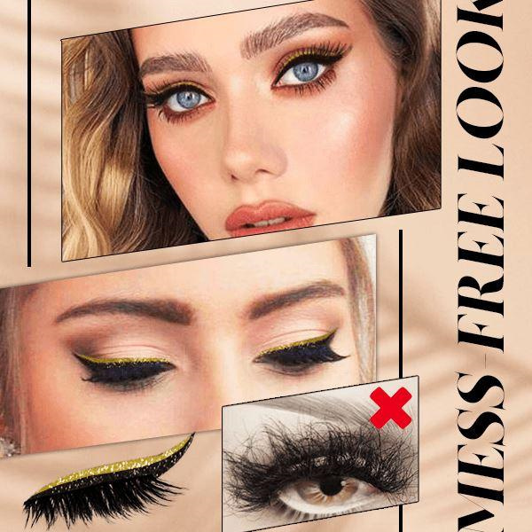 (⚡2022 #1 Best-Selling-50% OFF) Reusable Eyeliner And Eyelash Stickers (Set of 4 pairs)-BUY 4 SETS FREE SHIPPING