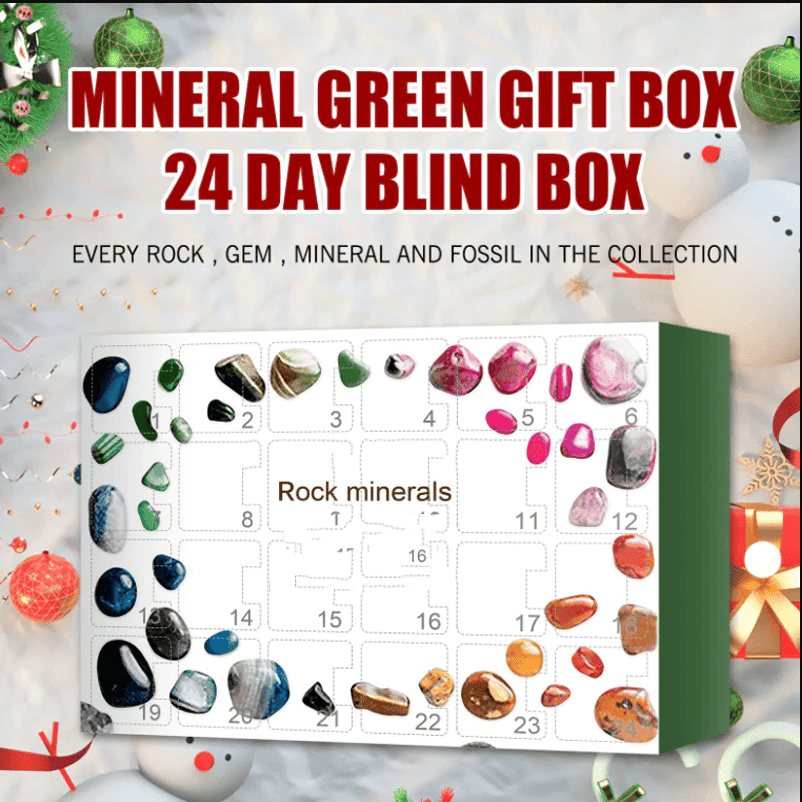 (🎅Early Xmas Sale - Save 49% OFF🎅)Crystal ore Advent Calendar 2023-Contains 24 Crystal ore gifts