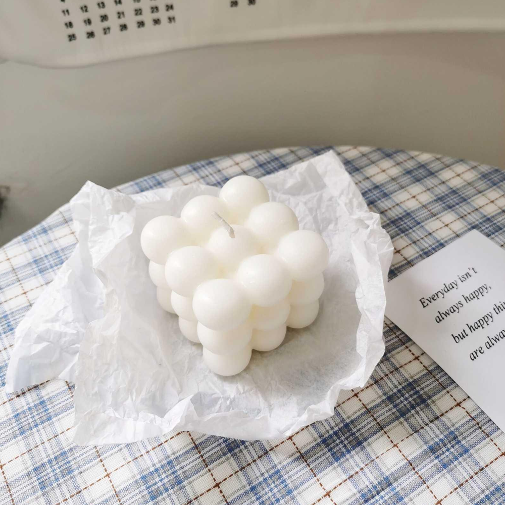 Scented Cube Bubble Candle For Destressing