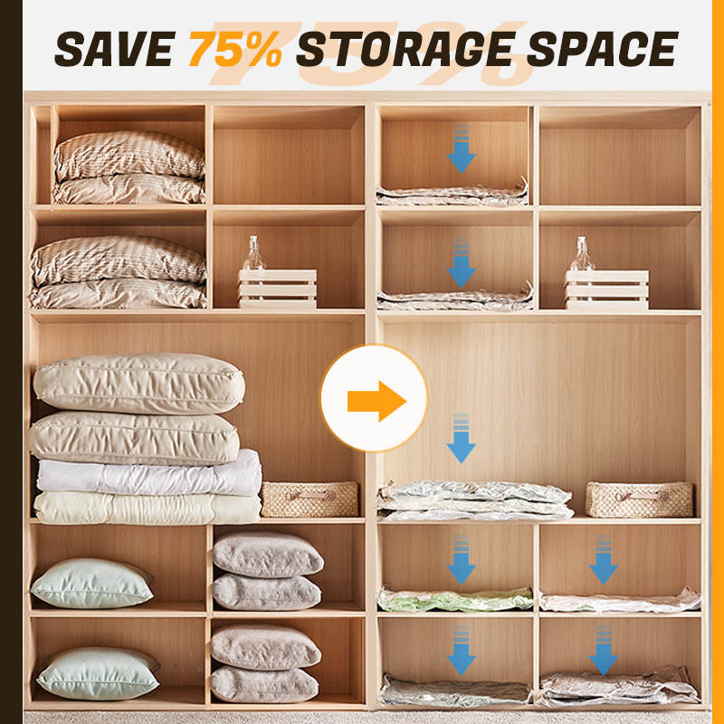(New In)Durable Electric Vacuum Compression Bag -75% More Storage!