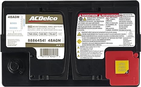 ACDelco silver, calcium Gold 48AGM 36 Month Warranty AGM BCI Group 48 Battery For Truck