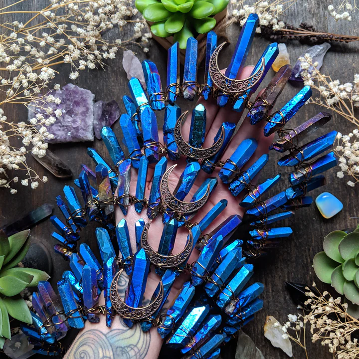 Nebula - Blue Quartz Witch Crown