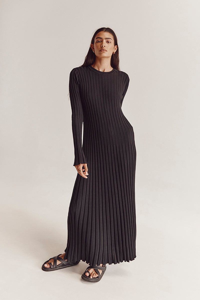 Long Sleeved Knit Midi Dress(Buy 2 Free Shipping)