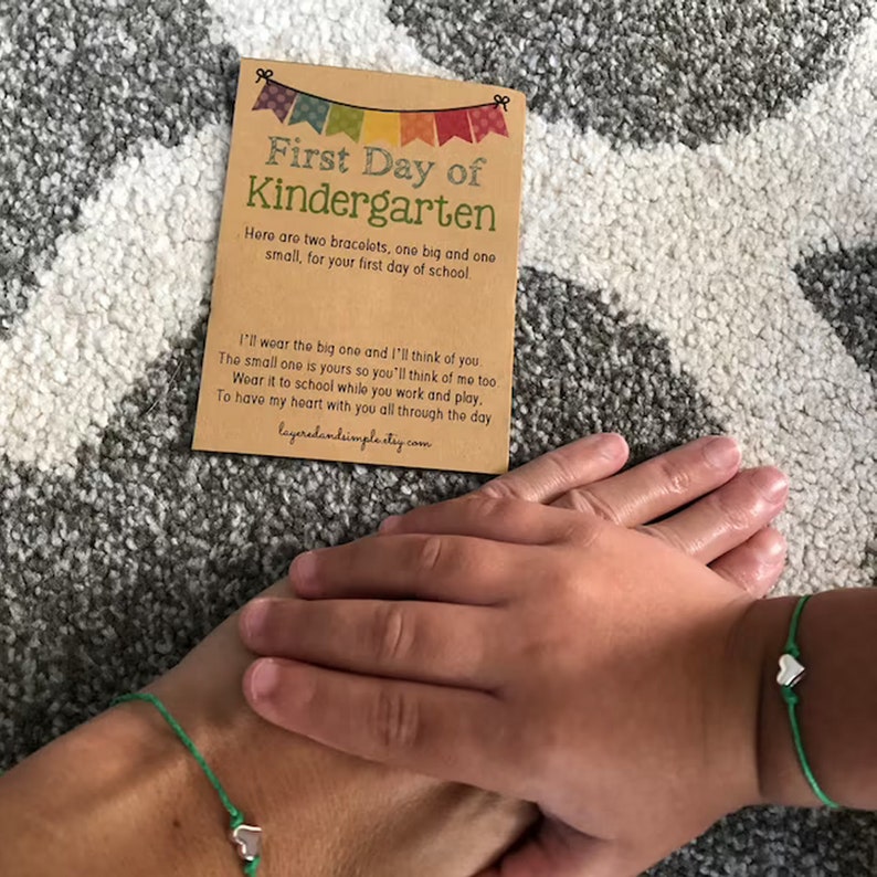 First Day of Kindergarten Mommy and Me Back to School Bracelets